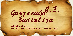 Gvozdenko Budimlija vizit kartica